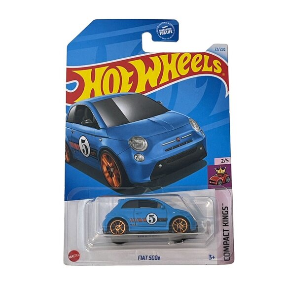 Hot Wheels Fiat 500e Compact Kings 2024 Blue Electric Diecast Car NOC - Picture 1 of 6